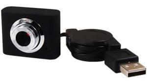 8.0 Mega Pixel PC Camera usb Retractable Cable Black